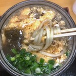 はびきのうどん - かす玉子とじうどん