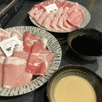 しゃぶしゃぶ すき焼き 食べ放題 和牛と豚 - 