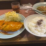 天外 - えびたま定食 ハーフラーメンセット 1,100円（税込）