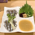 おはし - キビナゴの刺身800円