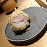 とんかつ七井戸 - 二切れあったけど待ちきれず食べてしまった笑
