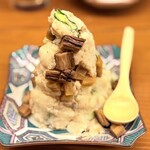 大衆割烹 魚吟 - 燻製鯖といぶりがっこのポテサラ