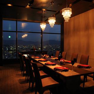 Private room where you can enjoy the night view