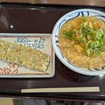 はなまるうどん - 生姜玉子あんかけうどんとお好み焼き天
