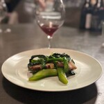 福星 - 干し肉･カイラン菜･自家製中華ベーコンの炒めもの