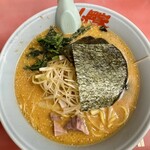 山岡家 - 料理写真:特製みそネギラーメン中盛り（ほうれん草トッピング）
