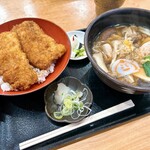 ソースカツ丼専門店 保田屋 - 料理写真:ミニカツ丼きのこうどんセット