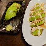 白木屋 - アボカド刺しとアボカドびんちょう鮪炙りマヨ