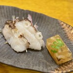 炉ノ鳥 - 生蛸藁炙りとすっぽんとフカヒレの煮こごり