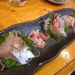 大衆酒場 るはり屋 - 高級魚2点(590円)、白身魚2点(480円)