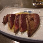 串焼き 一心 - レバステーキ(塩 250円)