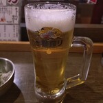 串焼き 一心 - 生ビール(530円)