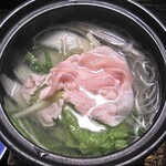 やまきや旅館 - 夕食（豚しゃぶ）