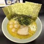 萬来亭 - ラーメン（麺少なめ2/3）塩豚骨（9月来訪時）
