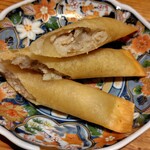 酒と肴とせいろ蒸し オオサカチャオメン - 海老・豚・くわいの広東春巻き