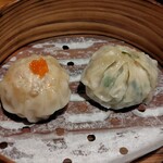 酒と肴とせいろ蒸し オオサカチャオメン - 肉汁焼売と海老蒸し餃子