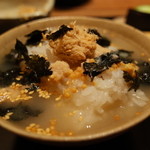 神楽坂 石かわ - 鯛の身茶漬け 2014.12.1x