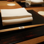 神楽坂 石かわ - テーブル・セッティング 2014.12.1x