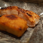 神楽坂 石かわ - 甘鯛の酒盗焼き くるみ麩 2014.12.1x