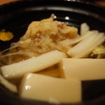 神楽坂 石かわ - 津合蟹のつみれ 小鍋仕立て 白菜 葱 豆腐 2014.12.1x