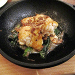 cenci - 3.信楽産ほうれん草、雲子(鱈の白子)、黒トリュフかけ