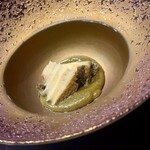 鮨KOUMEI - 鮑の酒蒸しと肝ソース