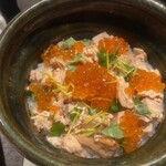 銀座 炎 田むら - 秋鮭釜焚き御飯