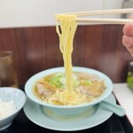 新橋ニューともちん - 達磨製麺 やや平打ち中太麺