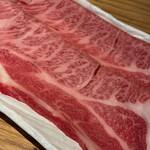 すき焼き 牛しゃぶ 松重 - 霜降り肉が素晴らしい