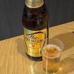 すき焼き 牛しゃぶ 松重 - プレミアムモルツ(中瓶)