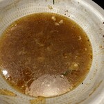 大阪うどん きらく - 食べ終わって残ったスープ…
持ち帰りたいとは言えなかった(￣▽￣*) ･･･ｧﾊﾊ