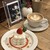 101世田谷堂 - 料理写真:『ショートケーキモコ¥880』
          『CAFE LATTE¥680』
          ※ワンドリンク制