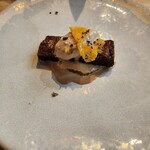 THE PIG ＆ THE LADY - デザート カルダモンブラウニー これが1番印象的 確かカカオニブ入り