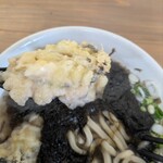 釜揚げ屋 - でっかい牡蠣天！ぶ厚いです♪