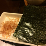 舞扇 - そばがきの薬味