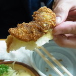 かね将 - カキフライのせ（笑）