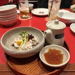 賄賂 - 出汁をかけて食べる白子