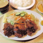 ヒレカツ、サーモン、キス