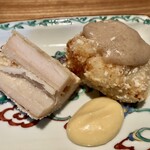 日本料理FUJI - あさはた蓮根・ドンコ(エゾイソアイナメ)のあられ揚げ