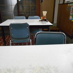 松屋 - 店内はテーブル席のみ