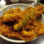 大黒家天麩羅 - 「天丼（海老２・かき揚げ１）」（1750円）
