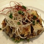 私厨房 勇 - 活鮑の四川ソース　その肝の和え麺添え