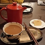 天庵 - 蕎麦つゆで割ったそば湯。