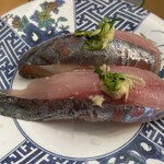 廻鮮寿司 塩釜港 - 「生アジ」