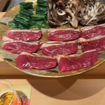 割烹 室井 - 鴨と舞茸のしゃぶしゃぶ