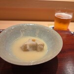 割烹 室井 - 白味噌とエビいも　マスタードの料理