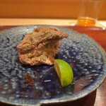 割烹 室井 - すっぽんの唐揚げ　黒胡椒　かぼす