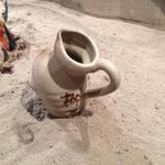 柳家 - 囲炉裏で温める熱燗