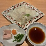 御料理 こう太 - てっさ、煮凝り、あん肝