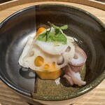 食堂さいと右 - 北海蛸と柿の酢の物